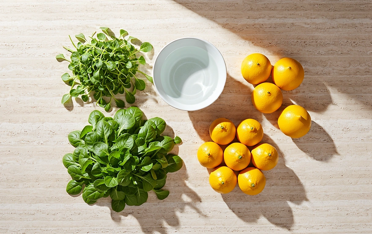 Fresh nutrition and vegetables for stress management